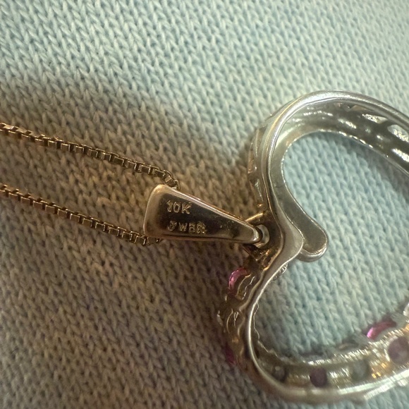 White gold heart necklace - Picture 2 of 2